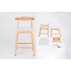 NicBex Wood Counter Stools Set of 2, Mid-Century Modern Barstools with Fabric Padded Seat for Kitchen Island, Cafe - 3 of 4