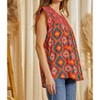 Women's Aztec Embroidered Flutter Sleeve Top - Savanna Jane - 3 of 4