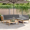 vidaXL Pallet Sofa Set Grey Solid Acacia wood, Fabric (100% polyester) - 2 of 4