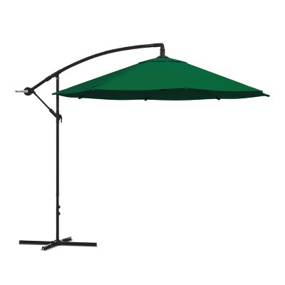 Nature Spring 10' Offset Freestanding Patio Umbrella - Hunter Green