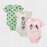 Baby Girls' 3pk Mickey Mouse & Friends Printed Bodysuit