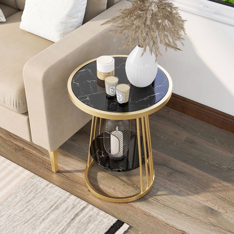 Tinful Modern Round Side Table - HOMES: Inside + Out, 6 of 14