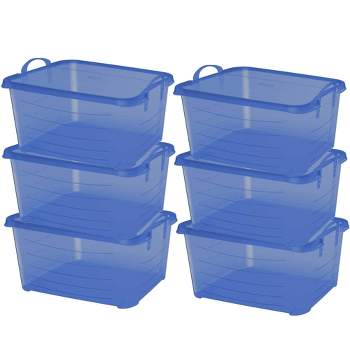 Life Story Multi-Purpose 55 Quart Stackable Storage Container with Secure Snapping Lids for Home Organization