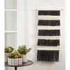 Saro Lifestyle Textured Woven Wall Hanging, 14"x34" Oblong, Black - 4 of 4
