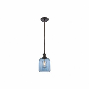 Bella - 1 Light Cord Hung Mini Pendant In Industrial Style-9.5 Inches Tall and 5.5 Inches Wide - 1 of 1