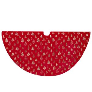 Kurt Adler 60-Inch Red and Gold Plush Faux Fur Tree Skirt - 1 of 1