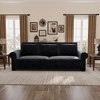 93.7" Velvet Chesterfield 3-in-1 Convertible Pull-Out Sofa Bed with Rolled Arms & Nailhead Trim for Living Room and Office - 4 of 4