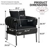 Lyngins Luxury Upholstered Sofa Chair, Modern Accent Chair/Living Room Side Chair with Metal Square Legs, Ergonomic Reading Chair for Living Room - 4 of 4