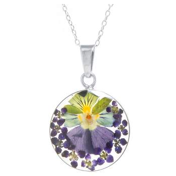 Diamond And Amethyst Accent Butterfly Pendant Necklace In Sterling ...