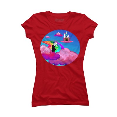 Junior's Design By Humans Smokes in the sky By LilLogan T-Shirt