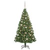 vidaXL Artificial Christmas Tree Green 70.9" PVC and Steel and Plastic - 3 of 4