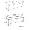 CAVINAS Faux Leather Storage Ottoman Bench,Upholstered Ottoman with Stitching Design for Living Room,Bedroom - 3 of 4