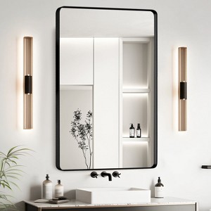 Sapphtopaz Bathroom Wall Mirror, Vanity Mirror with Aluminium Frame, Decorative Wall Mirror Bathroom Mirror for Over Sink, Bedroom, Living Room - 1 of 4