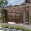 PexFix 72 in. x 47 in. Outdoor Privacy Rectangle Screen Galvanized Steel Panel Divider in Brown - 3 of 4
