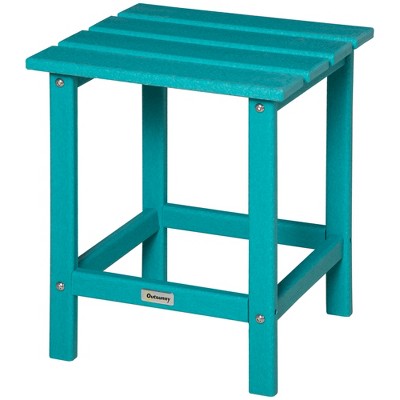 Turquoise HDPE Plastic Outdoor Patio Side Table