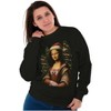 Christmas Mona Lisa Santa Claus Sweatshirt for Men or Women Brisco Brands - 4 of 4