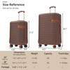 ModernLuxe Hardshell Luggage Set with TSA Lock, 360°Spinner Wheels, Packing Cubes&Cup Holder, Lightweight Travel Suitcase, Carry-On&Check-In, 20"+28" - 2 of 4