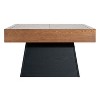 Modern Square Coffee Table for Living Room 31.5 Inch, Brown Wood Grain Top & Black Base, Mid-Century Farmhouse Style Center Accent Table - 3 of 4