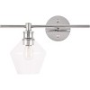 Elegant Lighting Gene 1 light Chrome and Clear glass left Wall sconce - 2 of 4
