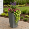 Tusco Products Plastic Modern Tall Square Planter - 3 of 3
