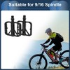 Unique Bargains Cycling Bike Pedal 9/16" Spindle Aluminum Alloy for Road Mountain BMX MTB Bike Black - 2 of 4