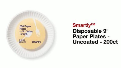 Coated Disposable Paper Plates - 9- 300Ct - Smartly™