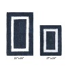 Hotel Bath Rug 100% Premium Cotton Tufted Weave Two Tone Reversible 2 Piece Bathroom Rug Set, Super Soft & Water Absorbent, Machine Washable Bathmat - 2 of 4