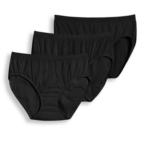 Jockey Elance Supersoft Set/3 Black Brief Panties Sz 9 for sale