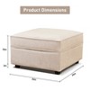 Ainfox Module Sofa Ottoman Beige with Storage Beige - 2 of 4