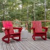 Flash Furniture Halifax HDPE Adirondack Chair with Cup Holder and Pull Out Ottoman, All-Weather HDPE Indoor/Outdoor Chair - image 2 of 4