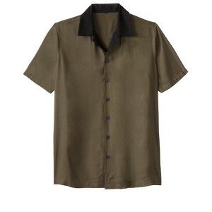KingSize Men's Big & Tall Colorblock Camp Shirt - 1 of 4