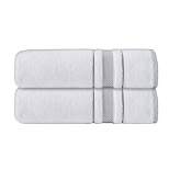 2pc Enchasoft Turkish Cotton Bath Sheet Set White - Enchante Home