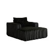 CENGHU Corduroy Upholstered Sofa Couch, Bean Bag Chair, Sponge Sectional Sofa Lounge Chair with Ottoman, Single Sofa Sleeper Chair - 2 of 4