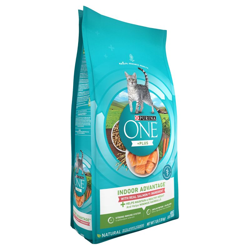 Purina ONE Indoor Advantage Real Salmon Dry Cat Food, 5 of 10