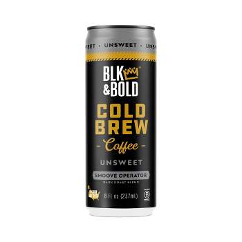 BLK & Bold Unsweet Nitro Cold Brew Coffee - 8 fl oz Can