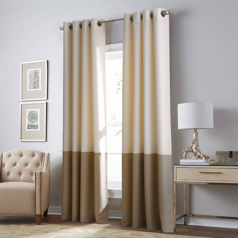 1pc Light Filtering Kendall Lined Window Curtain Panel - Curtainworks, 1 of 9
