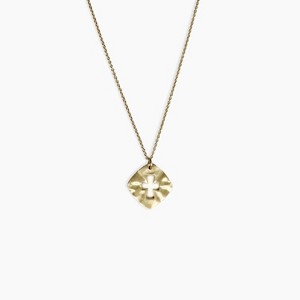 sanctuaire Square Cross Cut Out Necklace 14K Solid Gold - 1 of 3