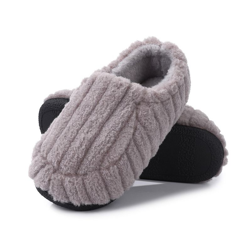 House Slippers for Womens Slippers for Women,Fuzzy Warm Plush Shearling Loafers Slippers,Non Slip House Shoes Indoor Outdoor, 3 of 10