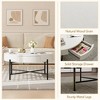 Round Coffee Table with Drawers Circle Living Room Table Wood Accent Coffee Table - 4 of 4