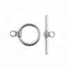 John Bead Must Have Findings Metal Antique Silver 17mm Toggle Clasps for Jewelry Making Findings, 5 Pieces - 3 of 4