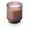 3.9oz Footed Ribbed Glass Scented Candle Brown - Bullseye's Playground™ - 3 of 3
