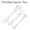 Unique Bargains CR-V Steel Mirror Polished Ultra-Thin Small Flat Head Double Open End Wrenches 3 Pcs 8x10mm / 12x13mm / 14x15mm - 3 of 4