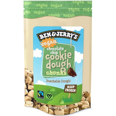 Ben & Jerry's Vegan Frozen Chocolate Chip Cookie Dough Chunks Snackable Dough - 8oz