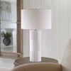 Uttermost Patchwork Table Lamp – 27.5"H White Ceramic with Linear Ridges & Brushed Nickel Accents - 4 of 4