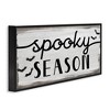 Stupell Industries Spooky Season Sign Black Bats Halloween Phrase Framed Giclee Art, Black, 30" x 13" - 2 of 4