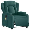 vidaXL Electric Massage Recliner Chair Dark Green - 3 of 4
