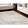 HomeRoots 8' X 10' Gray and Ivory Geometric Power Loom Worn Faded Area Rug - 2 of 4