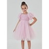 2Bunnies Girls Babydoll Sequin Bodice Tulle Bow Princess Dress - 3 of 4