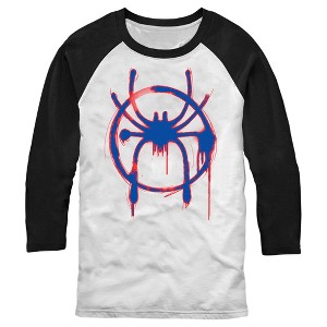 Men's Marvel Spray Paint Logo Baseball Tee - 1 of 4