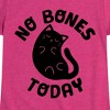 Girls' - Instant Message - No Bones Today Melty Cat Fitted Short Sleeve Graphic T-Shirt - 2 of 4